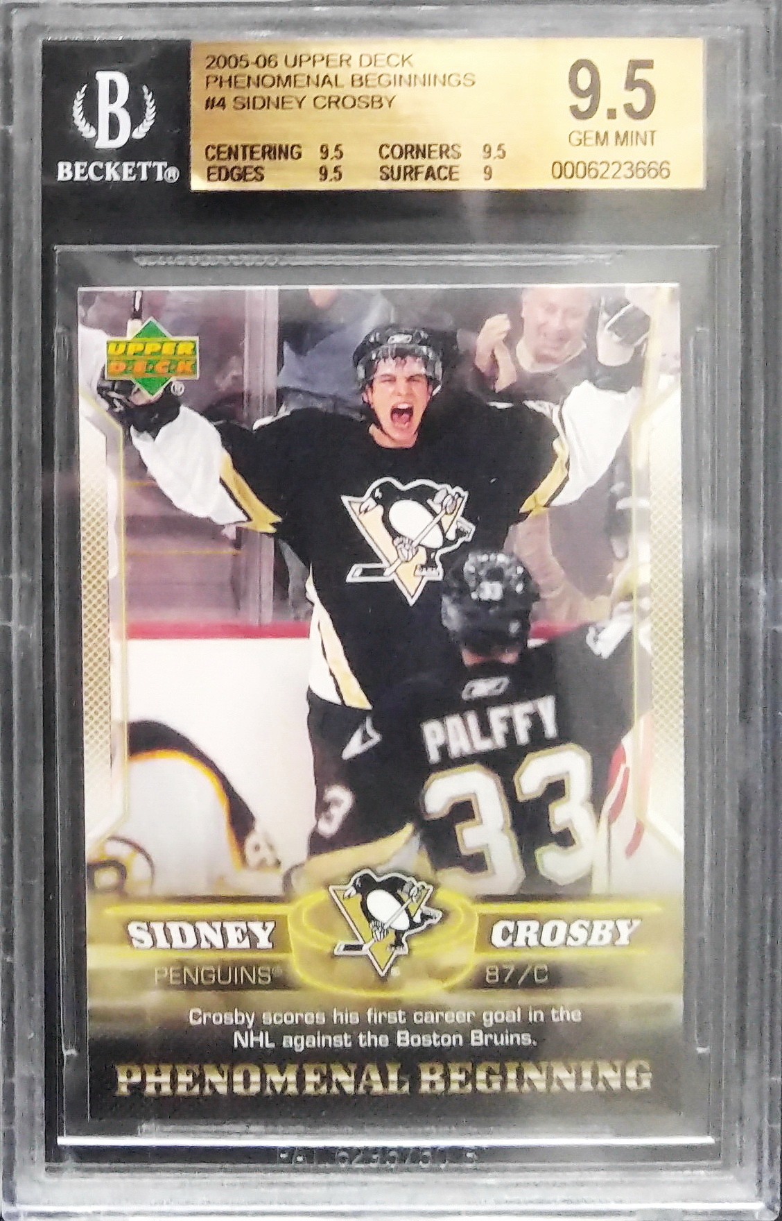 2005 Upper Deck Victory #285 Sidney Crosby Pittsburgh Penguins Rookie Card  Mint