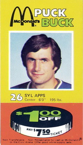 1977-1978 McDonald Syl Apps - NNO