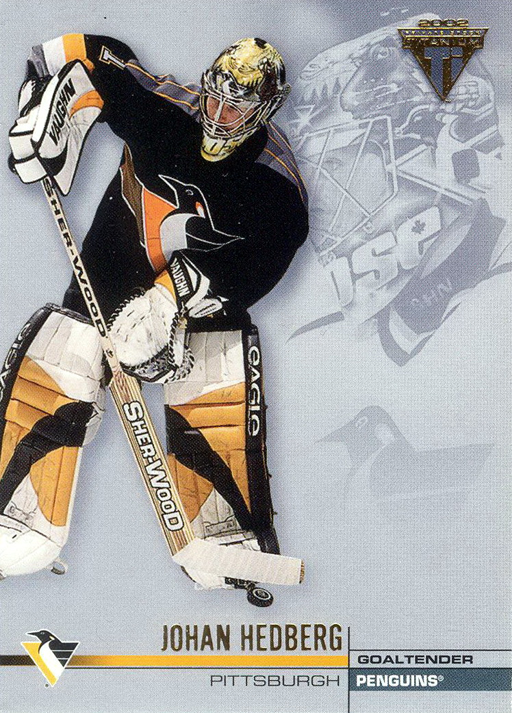 Johan Hedberg autographed Hockey Puck (Pittsburgh Penguins Sweden)