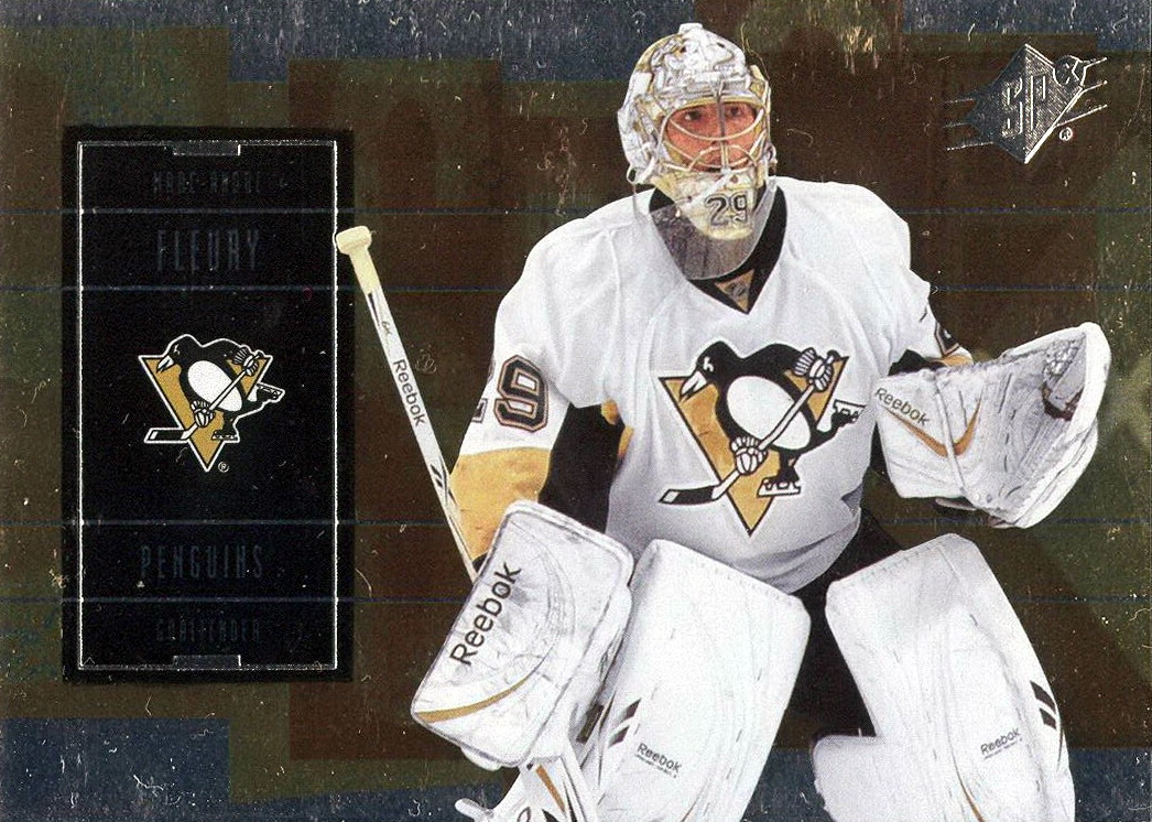 MARC ANDRE FLEURY PITTSBURGH PENGUINS 2008 STANLEY CUP RBK PREMIER HOME  JERSEY
