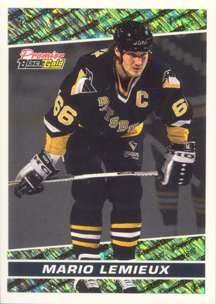 Mario Lemieux 1993 Topps Premier Black Gold #9 Pittsburgh Penguins